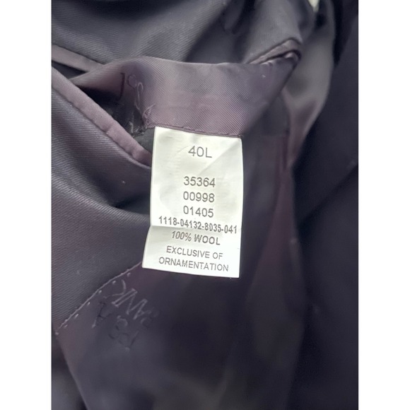 Jos. A. Bank 2pc Suit Men's 40 L Navy Blue Super Fine Wool Signature Gold Modern - Picture 5 of 5